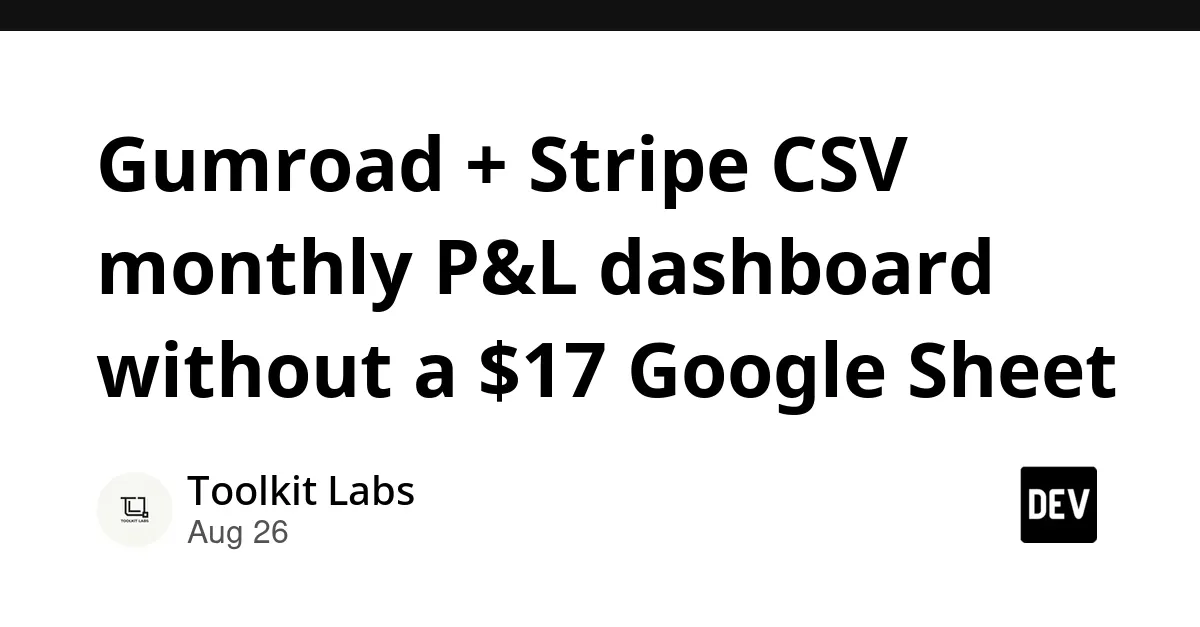 通过命令行工具实现 Gumroad 与 Stripe 利润自动化分析
